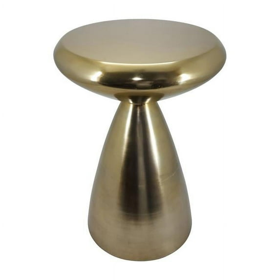 23 in. Metal Hourglass Accent Table, Gold