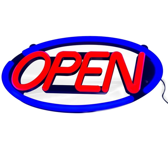 23 in. Open LED Neon Signs LED Neon Light, Open Signs for Business, Remote Control Open Sign, Neon Tube Signs