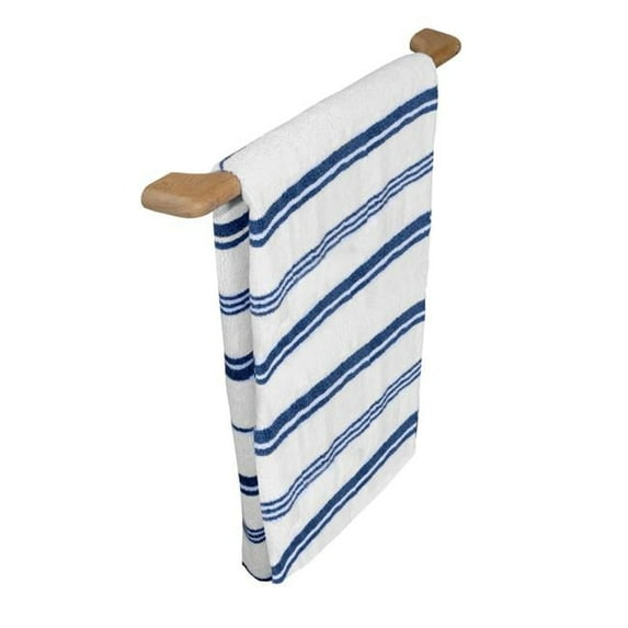 23 in. Traditional Solid Teak Towel Bar, Brown