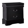 thumbnail image 1 of 23 in. Wooden 2 Drawer Nightstand, Black, 1 of 1