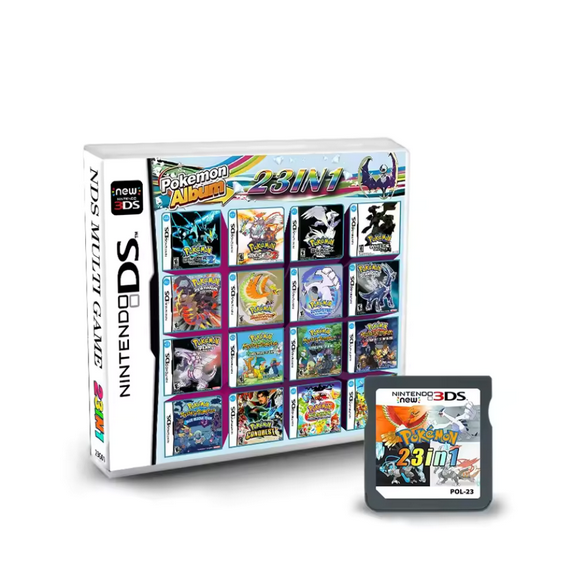 23 in1 NDs Pocket Games for NDS NDSL NDSi 3DS 2DS Multi Pokemn Album - color box