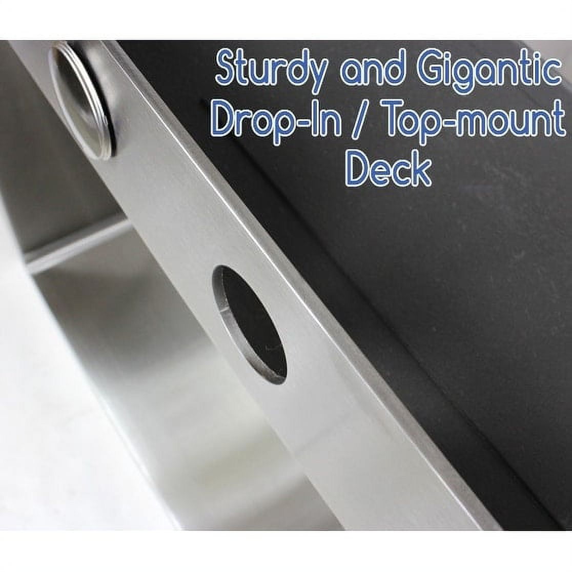 23-Inch Stainless Steel Single Bowl Drop-In Kitchen Sink