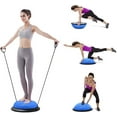 thumbnail image 1 of 23 inch Balance Ball, SESSLIFE Half Ball Balance Trainer for Home Gym Fitness, Anti Slip Yoga Exercise Balls for Stability Working Out, Yoga Balance Ball with Resistance Bands and Pump, Blue, X1239, 1 of 8
