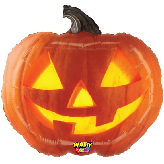 23 inch Betallic Mighty Jack-O-Lantern Foil Mylar Balloon - Party Supplies Decorations