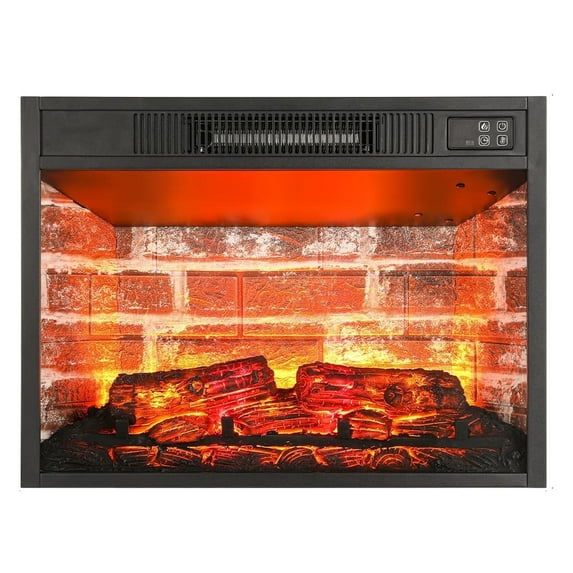23 inch Electric Fireplace, Recessed Indoor Electric Fireplace inserts W/ Remote Control Timer, Adjustable Flame