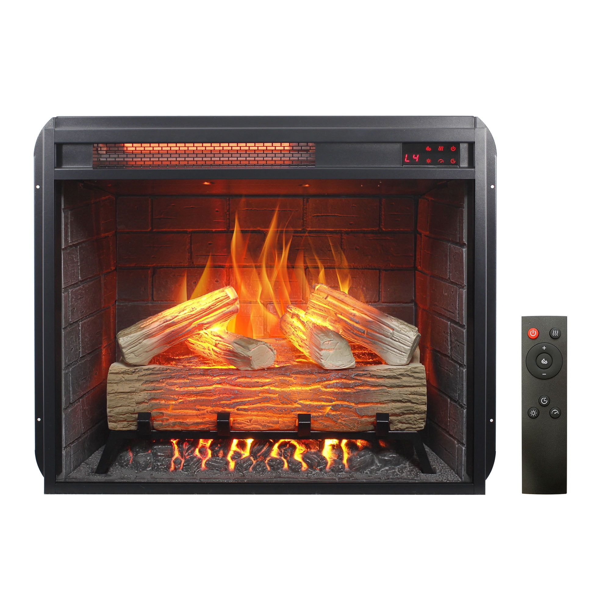 Heating Insert 23 inch Infrared heating electric fireplace insert, with log set ...