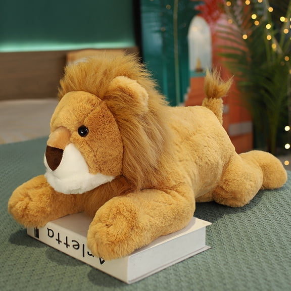 23-inch Realistic Lion Toy Soft Plush Animal Pillow Birthday Gift