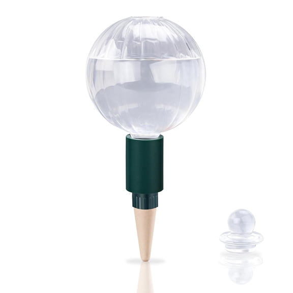 23 oz Extra Large Top Fill Watering Globe with Terracotta Spikes | Top Fill Design, Slow Release Watering, Indoor & Outdoor Use, Vacation Friendly, Clear Thick Glass