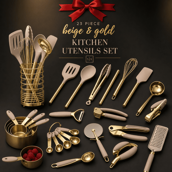 Beige And Kitchen Utensils Set 8-piece - Walmart.com