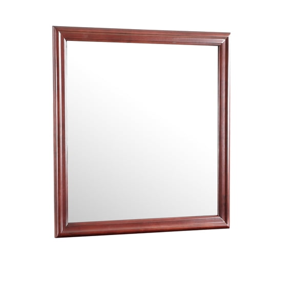 23-pound Cherry Particle Board Mirror / Fits in Compact Spaces