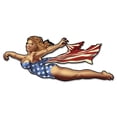 thumbnail image 1 of 23 x 10 in. Lady America Left Metal Sign, 1 of 1
