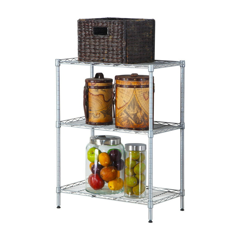 23 x 13 x 32 Metal Storage Shelves, SEGMART Heavy Duty 3-Tier Wire  Storage Shelf for Kitchen, Sturdy Bakers Rack for Holding Books Pots Pans  Stand