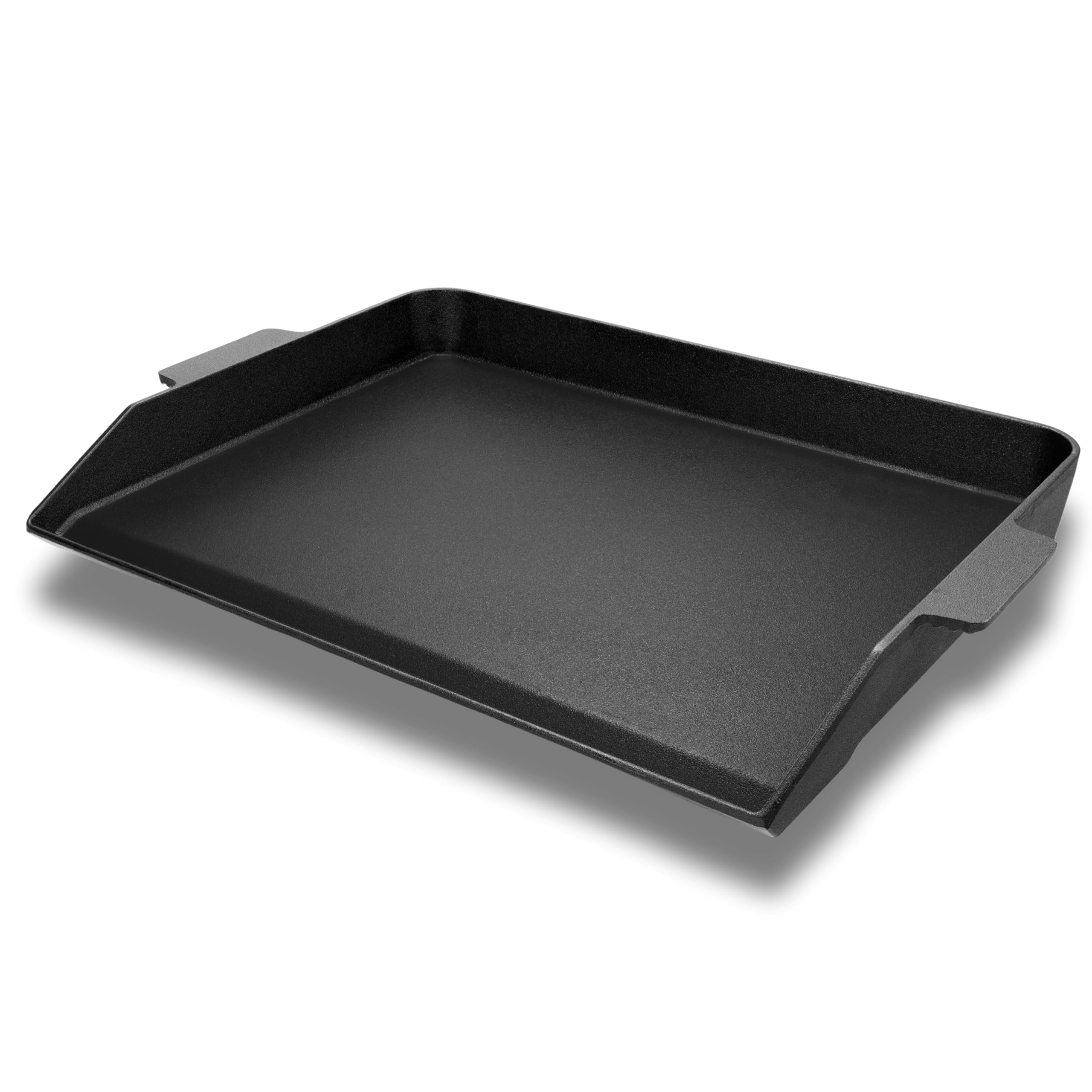 23 x 16 Inch Cast Iron Griddle for Gas Grills, Heavy Duty Outdoor Griddle, Extra Large Cast Iron Griddle for Even Heat, Non-Stick Flat Top Griddle for Grill Cooking Burgers, Pancakes, Steak & More