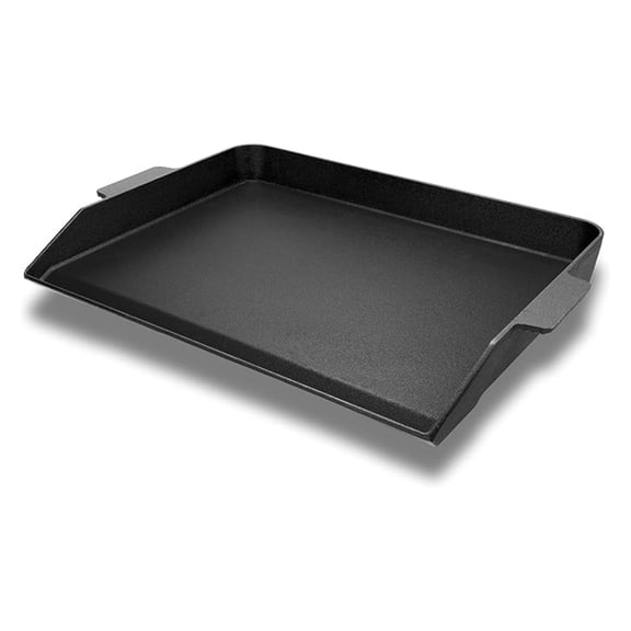 23 x 16 Inch Cast Iron Griddle for Gas Grills, Heavy Duty Outdoor Griddle, Extra Large Cast Iron Griddle for Even Heat, Non-Stick Flat Top Griddle for Grill Cooking Burgers, Pancakes, Steak & More