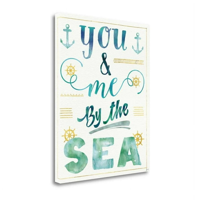 23" x 28" Coastal Words II By Jess Aiken - Print on Canvas Fabric Multi-Color