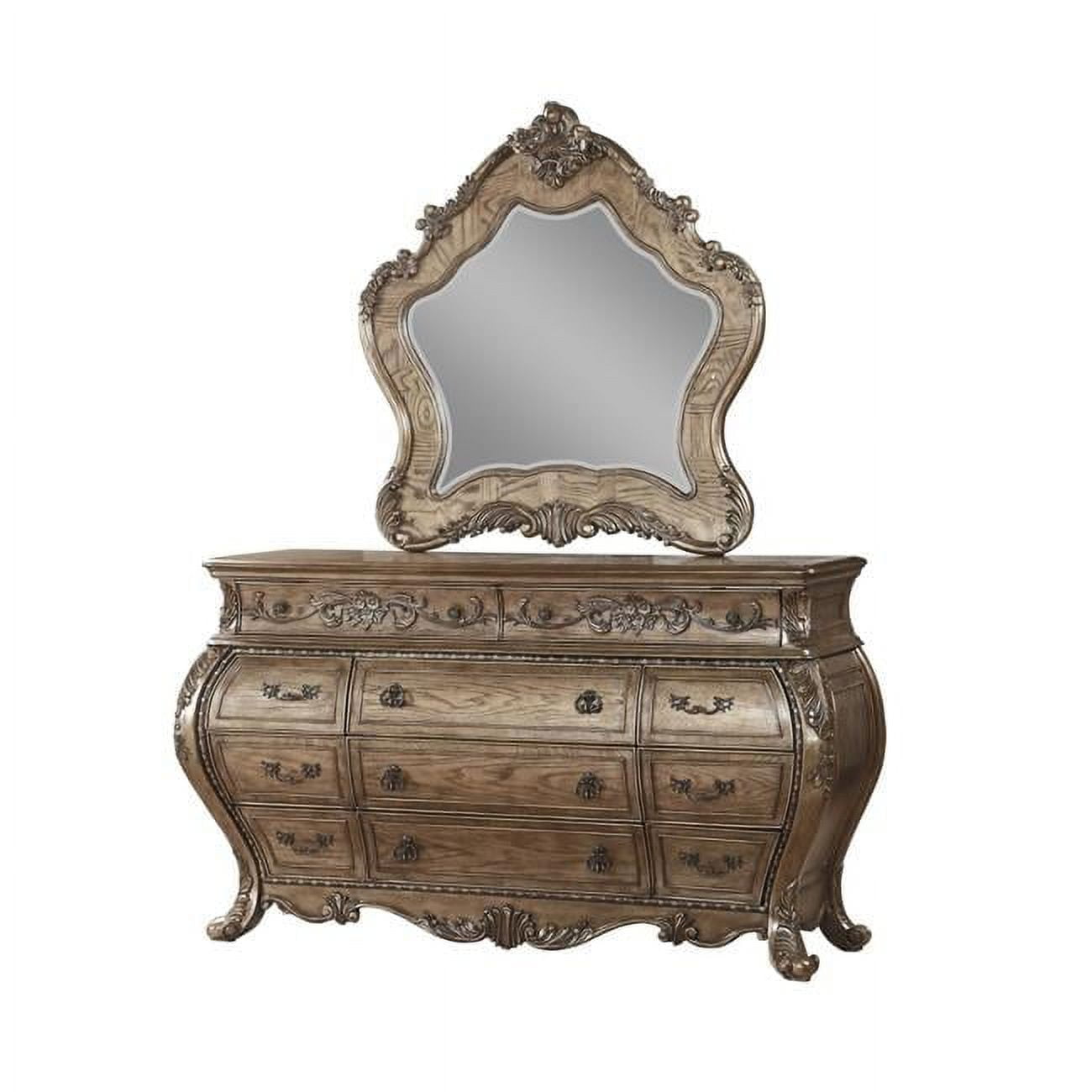 Bombay Vintage Oak Wood Dresser with Felt-Lined Drawer