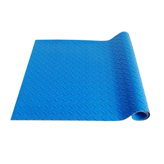 23" x 9" Non-Slip Pool Mat, Blue Willow Leaf Textured Waterproof Safety Floor Mat for Poolside