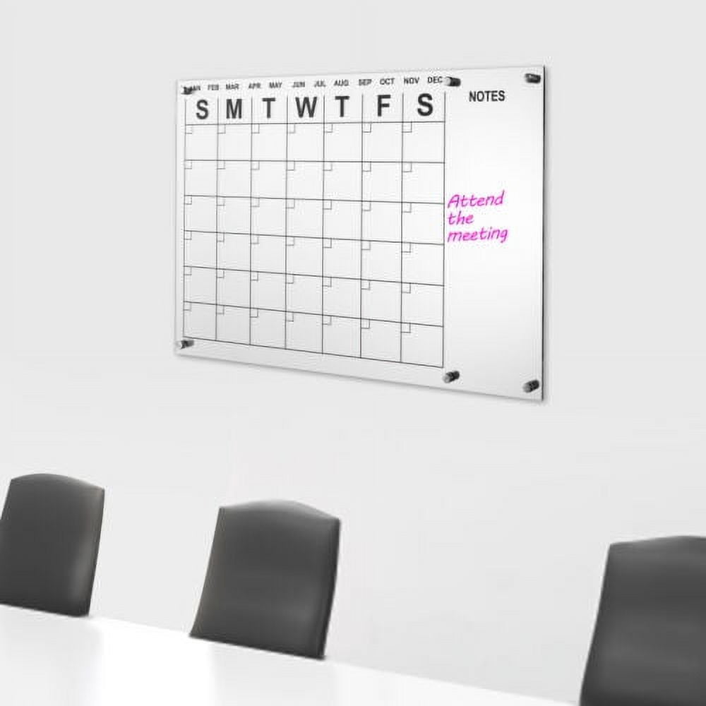 23”x16“ Acrylic Dry Erase Calendar Wall Calendar Board with 6 * Fixing