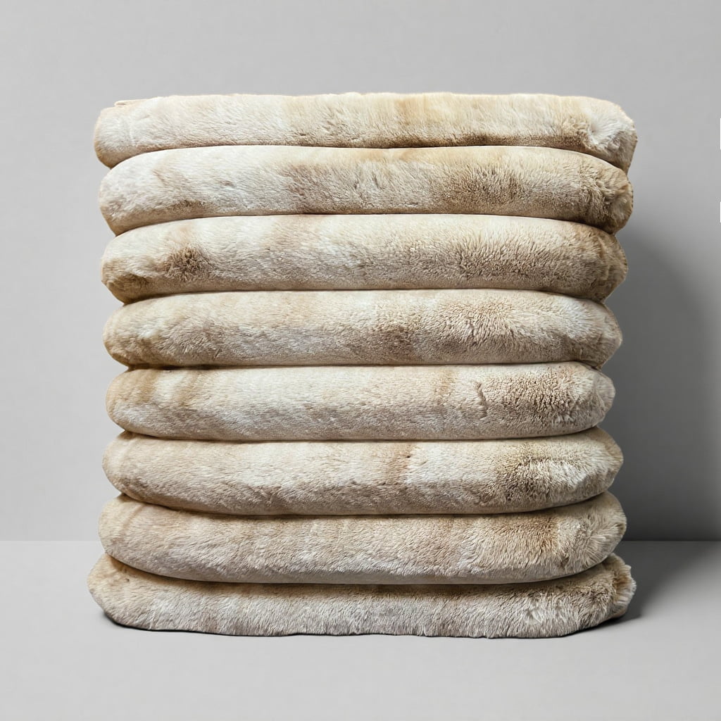 23"x23" Thick Plush Faux Fur Shag Shaggy Throw Pillow Fluffy Soft Luxury Solid Color Geometric Decorative Cushion Cover And Inserts Included