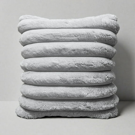 23"x23" Thick Plush Faux Fur Shag Shaggy Throw Pillow Fluffy Soft Luxury Solid Color Geometric Decorative Cushion Cover And Inserts Included