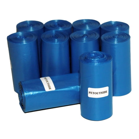 230 DOG WASTE POOP BIODEGRADABLE BAGS 10 REFILL NO-CORE ROLLS BLUE by PetOutSide USA