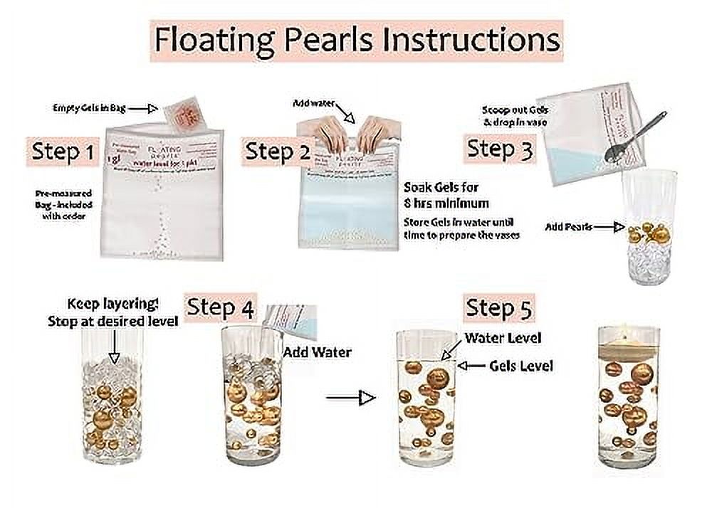 230 Floating Pearls Royal Blue (Navy) and Glitter Silver Pearls-Fills 4 ...
