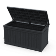 thumbnail image 1 of 230 Gallon Black Deck Box - Xxl Outdoor Storage for Patio Furniture & Pool Equipment, 58" X 32" X 34", 1 of 5