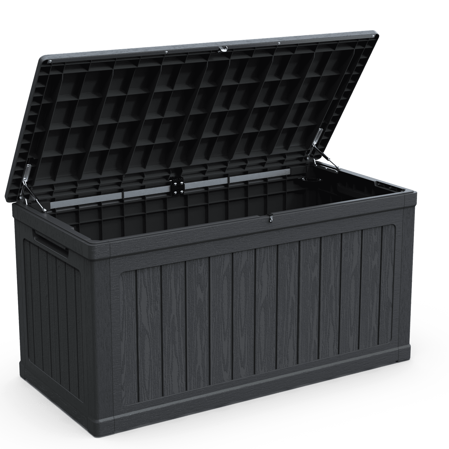 230 Gallon Large Outdoor Storage XXL Deck Box for Patio Furniture, Outdoor Cushions, Garden Tools and Sports/Pools Equipment, Waterproof Resin, Lockable, Black