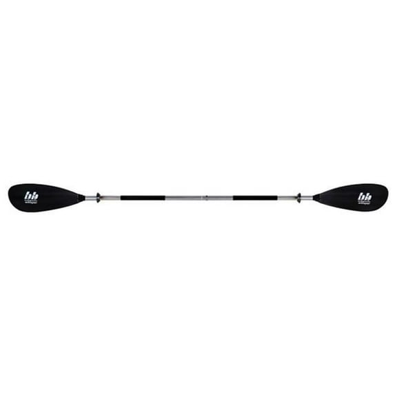 230 cm Whisper Snap-Button Kayak Aluminum Paddle, Black - 2 Piece