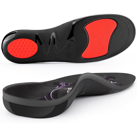 230+ lbs Plantar Fasciitis High Arch Support Insoles Men Women, Flat Feet Orthotic Inserts Relief Foot Pain - Achilles Tendonitis, Work Boot Shoe Insoles, Standing All Day Stability Support
