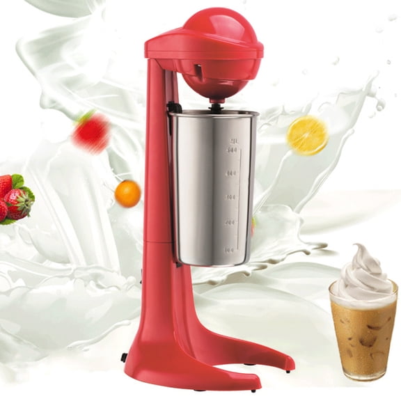 23000 RPM Electric Milkshake Maker with Stainless Steel Cup, Red Finish