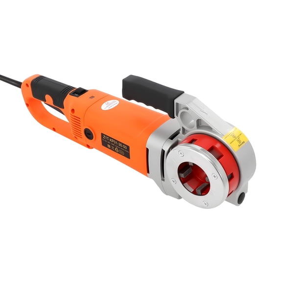 2300W Electric Pipe Threading Machine Handheld Power Pipe Threading w/6 Dies, Portable 50HZ 25 r/min Electric 1/2-2" Tapping Machine Pipe Cutter Kit Threading Machine Powerful