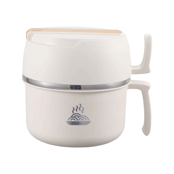 2300ml Lunch Container Anti-rust Easy to Carry Convenient Cleaning Large Capacity with Lid Pack Rice Stainless Steel Double Layer Large Soup Bowl School Supply