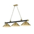 thumbnail image 1 of Z-Lite Cordon 3 Light Billiard, Steel Frame, Rubbed Brass Shade Color, 1 of 8