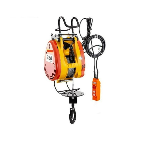 230Kg/507LBS Electric Hoist Crane With 30M Rope Wire And Wired Remote Control Portable Lift Winch Remote Control Auto Lift ,Outstanding Load Capacity
