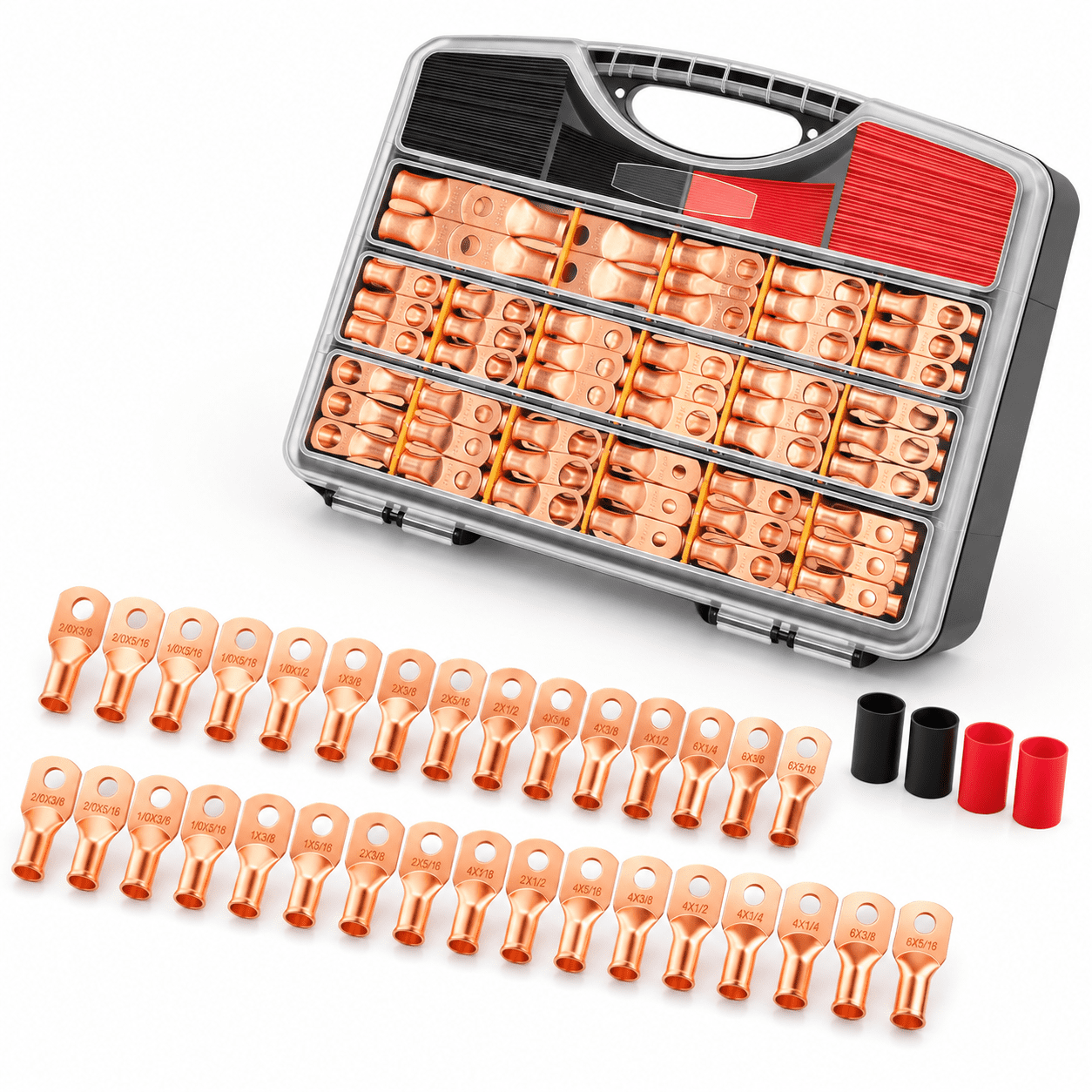 230PCS Wire Terminal Connectors with Heat Shrink Tubes, Heavy Duty ...