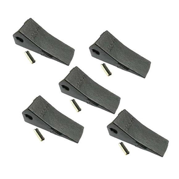 230SP Backhoe Bucket Teeth +23P Flex Pins, 23 230 Bucket Teeth Replacement for 23 & 230 Series Skid Steer loaders and excavators Compatible with Hensley Excavator