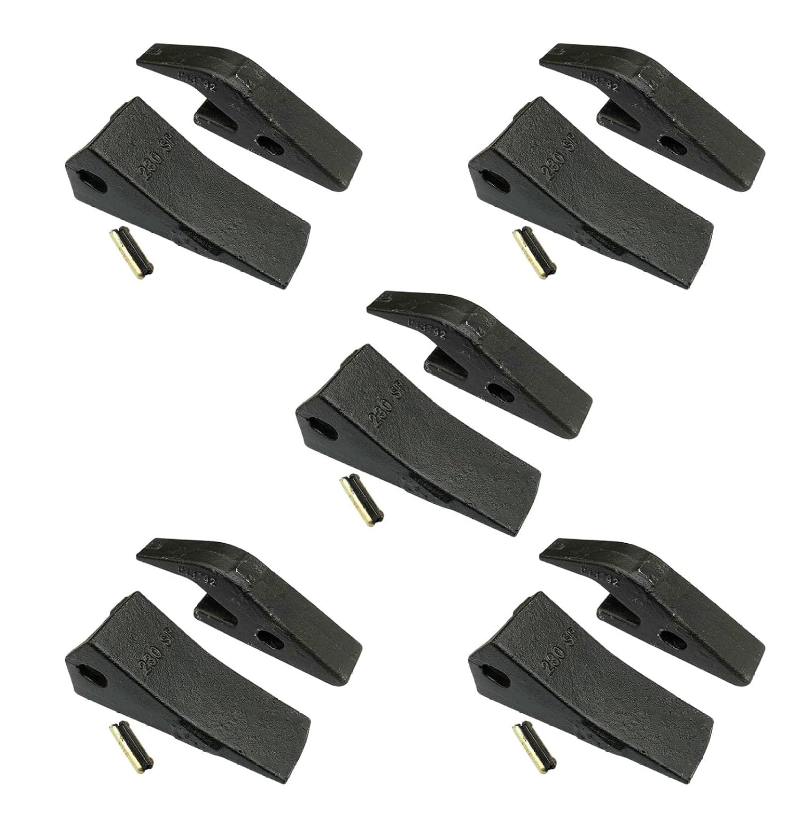 230sp Rippers 230SP Backhoe Bucket Teeth +23P Flex Pins +U43792 Bucket Tooth Adapter ...