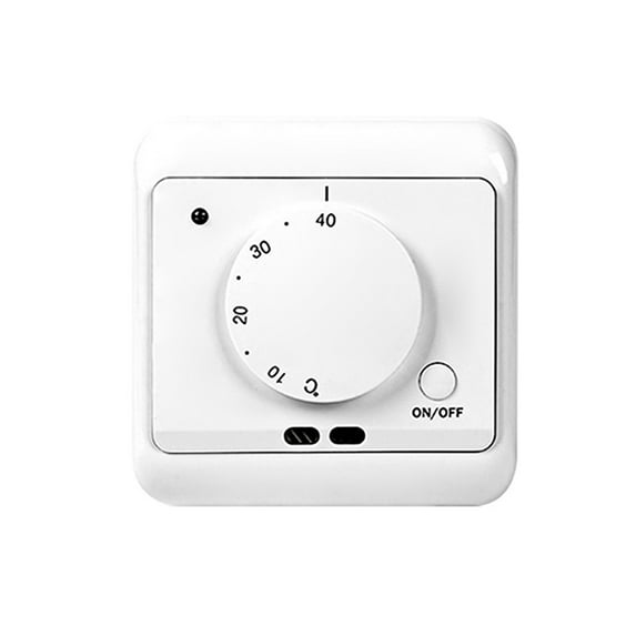 230V Mechanical Non-Programmable Manual Thermostat Room Temperature Controller Floor Heating Thermostats with Anti-froze Function 5-40℃