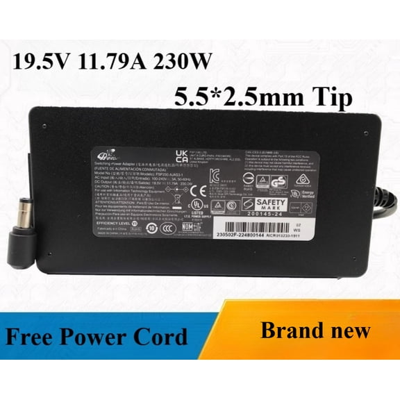 230W 19.5V 11.79A Laptop Charger Power Supply 5.5*2.5mm Tip AC Adapter FSP230-AJAS3-1