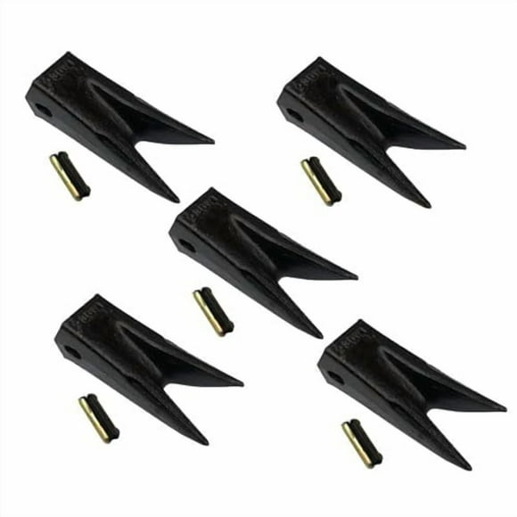230WT Twin Tiger Bucket Teeth +23P Flex Pins, 23 230 Series 230WT Bobcat Bucket Teeth Replacement for Backhoe Mini Excavator Bucket Replacement for Hensley Excavator- 5 Pack