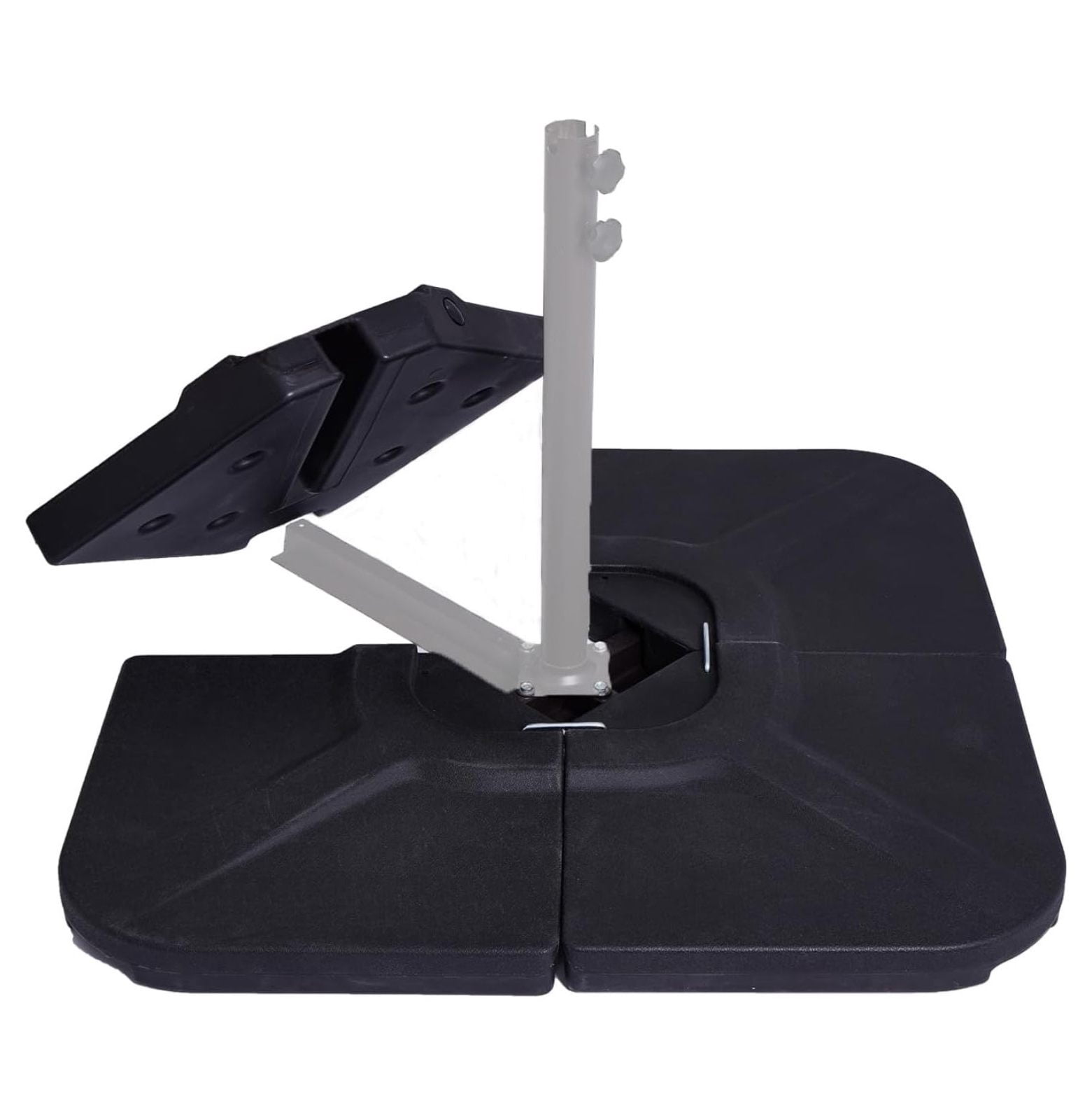 230lb Capacity 4-Piece Umbrella Base Stand Cantilever Offset Patio ...
