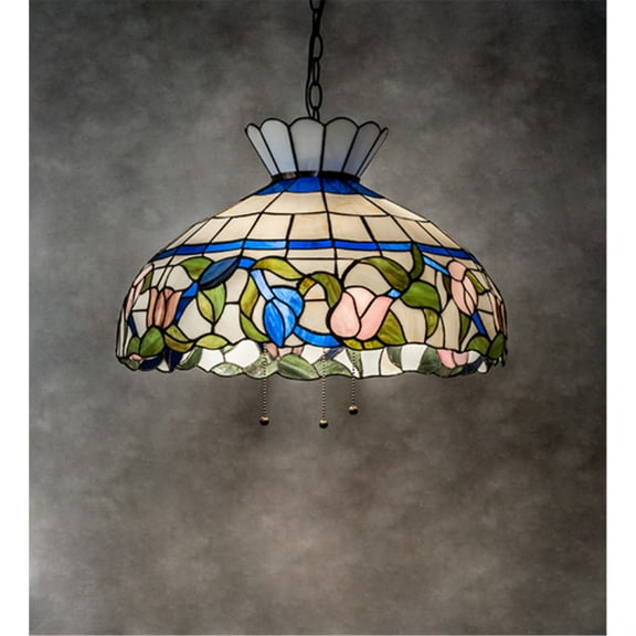 231154 Meyda 20" Wide Rose Vine Pendant