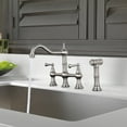 thumbnail image 1 of 23115A1RB-OS WOWOW Kitchen Faucet with Sprayer, Bridge Kitchen Faucet 2 Handle with Side Sprayer Brushed Nickl, 1 of 4