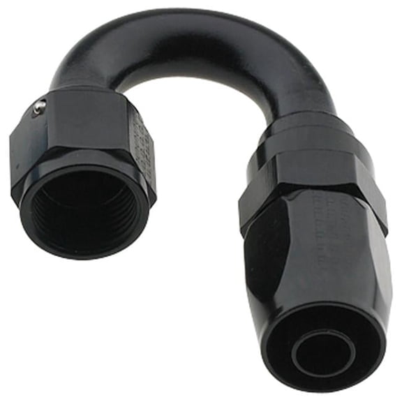 231810-BL 180 deg 2000 Series Pro-Flow -10 AN Hose End, Black