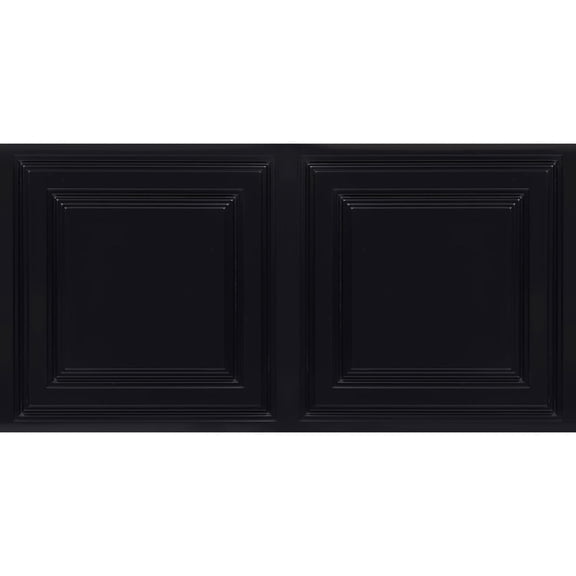 232-Economy 2 ft. x 4 ft. PVC Lay-in Ceiling Tile in Black Glossy (40 Sq.ft / Pack) - 10 Pieces