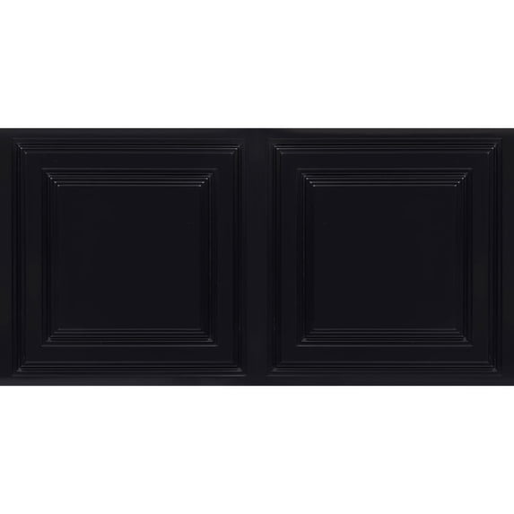 232-Economy 2 ft. x 4 ft. PVC Lay-in Ceiling Tile in Black Glossy (400 Sq.ft / Pack) - 50 Pieces