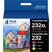 232 Ink Cartridges Compatible for Epson 232XL Ink Cartridge Work with Epson XP-4200 XP-4205 Workforce WF-2930 WF-2950 (4Pack)