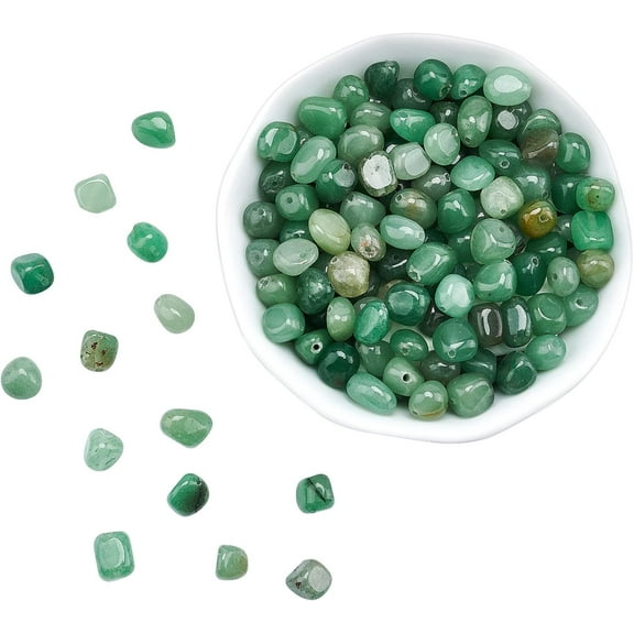 About 232 Pcs Nature Stone Beads 5~8mm Natural Green Aventurine Beads Gemstone Loose Beads for Bracelet Necklace Jewelry Making (Hole: 1mm) Mixed Color