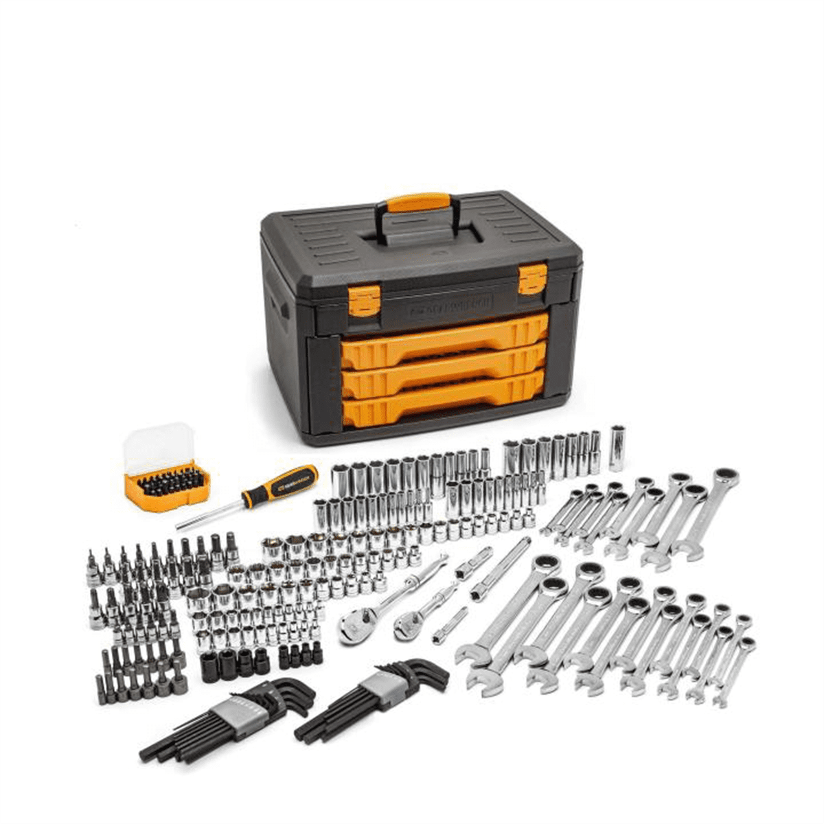232-Piece 1/4 in., 3/8 in. Drive Metric & SAE Mech Sansujyuku sansujyuku.com